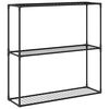 vidaXL 3-szintes n&ouml;v&eacute;nypolc Fekete 100 x 32 x 102 cm Ac&eacute;l