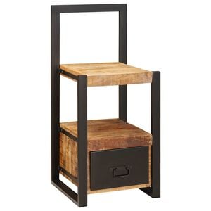 vidaXL Valet &aacute;llv&aacute;ny fi&oacute;kkal Barna 40 x 40 x 90 cm T&ouml;m&ouml;r Mang&oacute;f&aacute;t