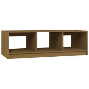 vidaXL m&eacute;zbarna t&ouml;m&ouml;r fenyőfa doh&aacute;nyz&oacute;asztal 110 x 50 x 34 cm