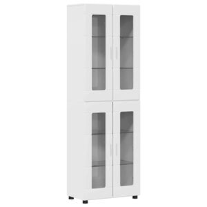 vidaXL Magasfi&uacute; FLORIN 60 x 35 x 182 cm Magas F&eacute;nyű Feh&eacute;r Szerelt Fa