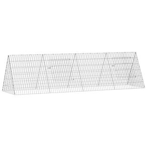 vidaXL Ny&uacute;l Ketrec Ez&uuml;st 215 x 55 x 55 cm Horganyzott ac&eacute;l