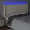 vidaXL kr&eacute;msz&iacute;nű műbőr LED-es fejt&aacute;mla 183x16x118/128 cm