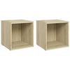 vidaXL 2 db sonoma t&ouml;lgy sz&iacute;nű szerelt fa TV-szekr&eacute;ny 37 x 35 x 37 cm