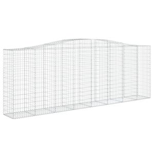 vidaXL &iacute;ves horganyzott vas gabion kos&aacute;r 400x50x140/160 cm