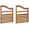 vidaXL Karf&aacute;k 2 pcs Barna 59 x 4 x 73 cm Faanyag