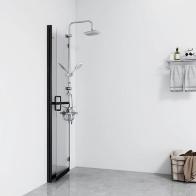 vidaXL átlátszó ESG üveg összecsukható zuhanyfal 100 x 190 cm