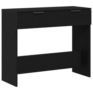 vidaXL Konzolasztal Fekete t&ouml;lgy 30 x 36 x 75 cm Szerelt Fa