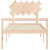 vidaXL tömör fa ágy időseknek fejtámlával 100x200 cm
