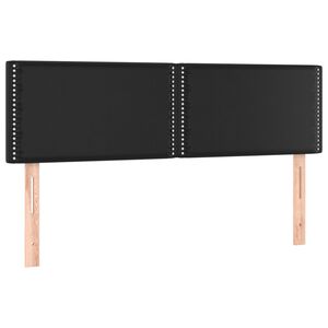 vidaXL fekete műbőr fejt&aacute;mla 144x5x78/88 cm