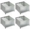 vidaXL Fűszeg&eacute;lyez&eacute;s 4 pcs 60 x 60 x 35 cm Ac&eacute;l Ez&uuml;st