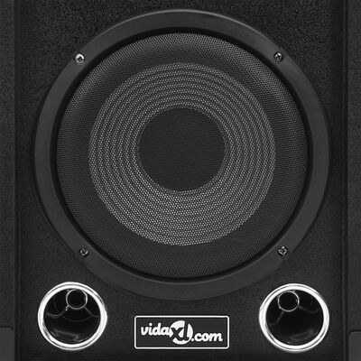 vidaXL 2 db fekete professzionális passzív színpadi hangszóró 800 W