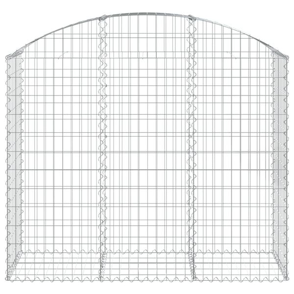 vidaXL íves horganyzott vas gabion kosár 150x50x120/140 cm