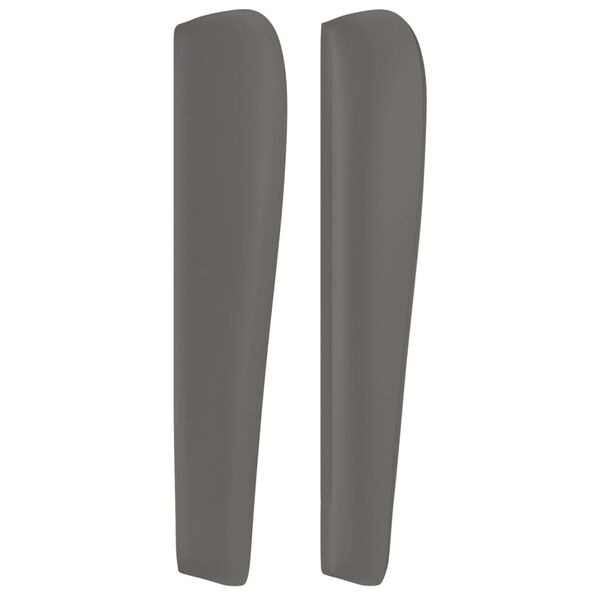 vidaXL szürke műbőr fejtámla szárnyakkal 183x23x118/128 cm