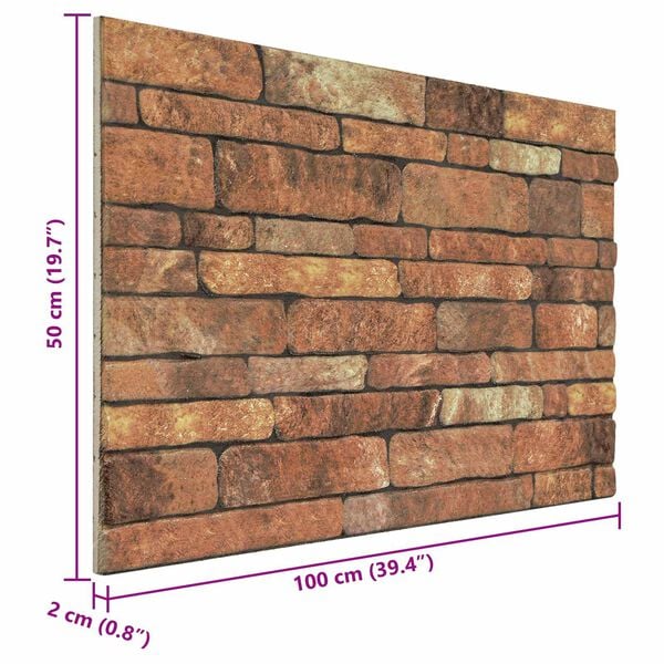 vidaXL Fali panelek 10 pcs Barna &eacute;s feh&eacute;r 100 x 50 cm EPS Hab