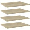 vidaXL 4 db sonoma t&ouml;lgy sz&iacute;nű szerelt fa k&ouml;nyvespolc 40 x 30 x 1,5 cm