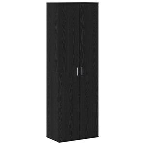 vidaXL Highboard Musta tammi 60 x 35 x 180 cm Faanyag