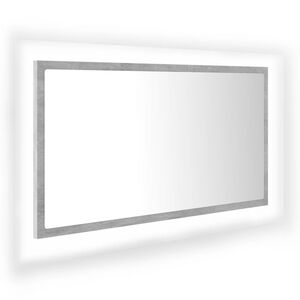 vidaXL betonsz&uuml;rke akril LED-es f&uuml;rdőszobat&uuml;k&ouml;r 80x8,5x37 cm