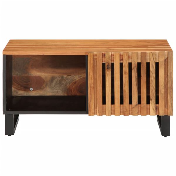 vidaXL tömör akácfa dohányzóasztal 80 x 51 x 40 cm