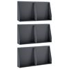 vidaXL T&aacute;mfal 6 db 40 x 12 x 50 cm Ac&eacute;l Antracitsz&uuml;rke