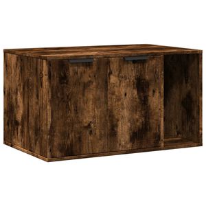 vidaXL füstös tölgy színű szerelt fa macskaalomdoboz 80 x 50 x 45 cm