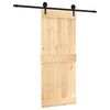 vidaXL Cs&uacute;sz&oacute; ajt&oacute; Term&eacute;szetes &eacute;s Fekete 85 x 210 cm Szil&aacute;rd Fenyőfa