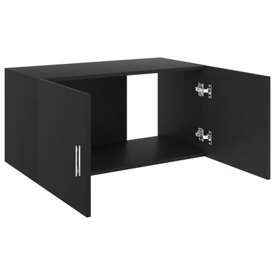 vidaXL fekete falra szerelhető forgácslap szekrény 80 x 39 x 40 cm
