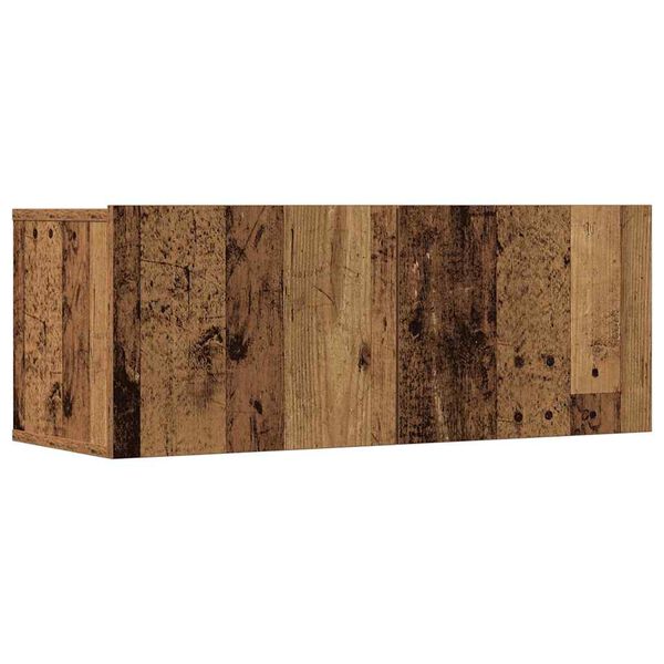 vidaXL 7 részes antik fa színű szerelt fa fali TV-szekrényszett