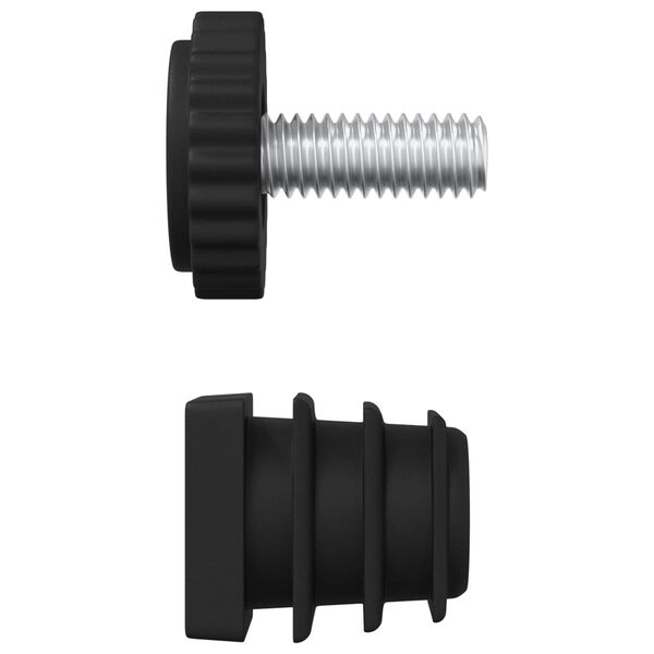 vidaXL B&uacute;tor szintezők &Aacute;ll&iacute;that&oacute; 12 pcs Fekete M6 PP