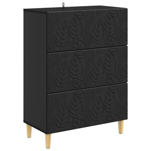 vidaXL Fi&oacute;kos szekr&eacute;ny Fekete 66 x 34,5 x 90 cm Szerelt Fa