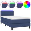 vidaXL k&eacute;k sz&ouml;vet rug&oacute;s &eacute;s LED-es &aacute;gy matraccal 90x190 cm