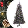 vidaXL Mű kar&aacute;csonyfa 300 LED-del Z&ouml;ld 210 cm PVC &eacute;s Műanyag &eacute;s Ac&eacute;l