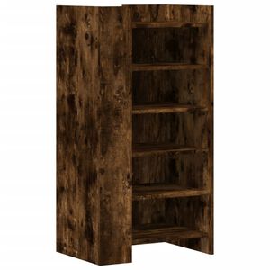 vidaXL f&uuml;st&ouml;s t&ouml;lgy sz&iacute;nű szerelt fa cipőszekr&eacute;ny 52 x 37,5 x 100 cm