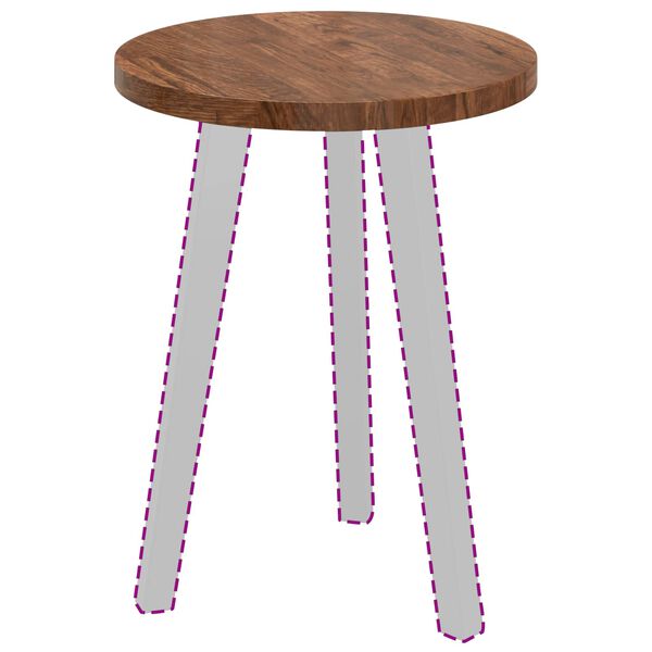 vidaXL Asztallap Vil&aacute;gos Barna &Oslash; 40 x 2,5 cm T&ouml;m&ouml;r T&ouml;lgyfa