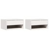 vidaXL &Eacute;jjeli asztal 2 db Feh&eacute;r 50 x 32,5 x 24 cm T&ouml;m&ouml;r fenyőfa