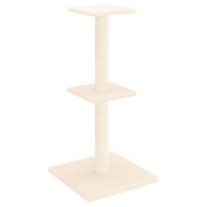 vidaXL kr&eacute;msz&iacute;nű macskab&uacute;tor sziz&aacute;l kapar&oacute;f&aacute;kkal 73 cm