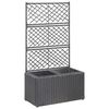 vidaXL fekete r&aacute;csos polyrattan magas&aacute;gy&aacute;s 2 kasp&oacute;val 58 x 30 x 107 cm
