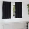 vidaXL Fekete F&uuml;gg&ouml;ny Gyűrűkkel 2 pcs Fekete 140 x 140 cm Poli&eacute;szter