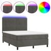 vidaXL s&ouml;t&eacute;tsz&uuml;rke b&aacute;rsony rug&oacute;s &eacute;s LED-es &aacute;gy matraccal 140x200 cm