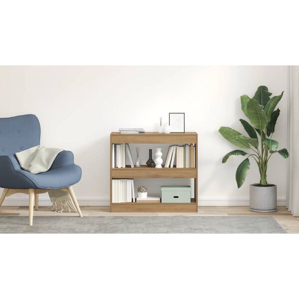 vidaXL K&ouml;nyvszekr&eacute;ny/szobaoszt&oacute; Artisan t&ouml;lgy 80x30x72 cm