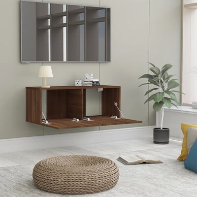 vidaXL barna tölgy színű szerelt fa TV-szekrény 80 x 30 x 30 cm