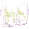 vidaXL LED r&eacute;nszarvasok 40 LED-del 2 pcs Meleg feh&eacute;r PET