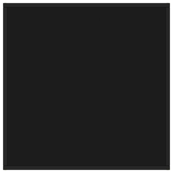 vidaXL fekete dohányzóasztal fekete üveggel 80 x 80 x 35 cm