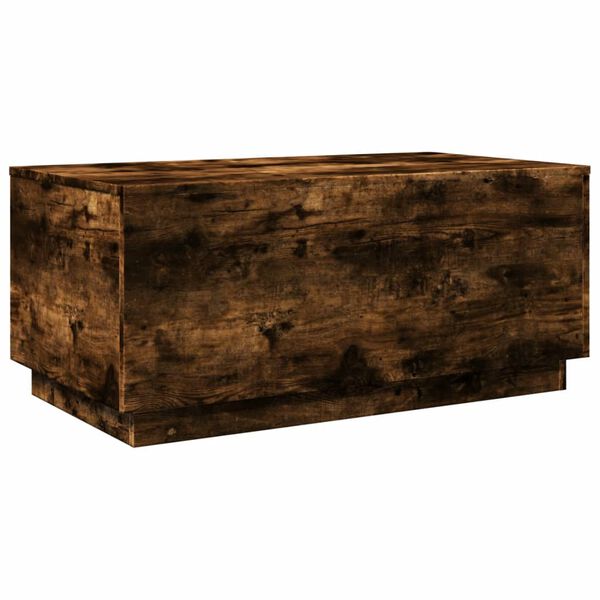 vidaXL f&uuml;st&ouml;s t&ouml;lgy sz&iacute;nű doh&aacute;nyz&oacute;asztal LED-l&aacute;mp&aacute;kkal 90x50x40 cm