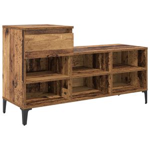 vidaXL Cipőszekr&eacute;ny 102 x 36 x 60 cm Szerelt Fa Antik Fa