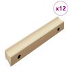 vidaXL Egyenes Foganty&uacute; 12 db Term&eacute;szetes Fa Sz&iacute;n 130 x 25 x 30 mm