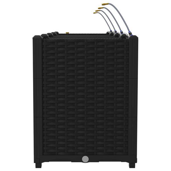 vidaXL Kerti cser&eacute;p 4 pcs Fekete 160 x 40 x 53 cm Ac&eacute;l