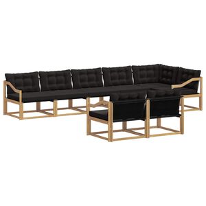 vidaXL K&uuml;lt&eacute;ri kanap&eacute; szett p&aacute;rn&aacute;val 8 pcs Feh&eacute;r &eacute;s Fekete