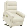 vidaXL krémszínű bársony felállást segítő masszázsfotel