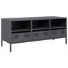 vidaXL antracit hidegen hengerelt ac&eacute;l TV-szekr&eacute;ny 101,5x39x43,5 cm