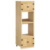 vidaXL Cabinet SKI M&eacute;zes Barna 66 x 58 x 207 cm T&ouml;m&ouml;r fenyőfa